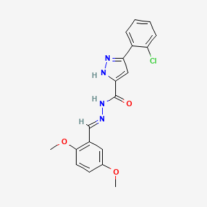 3-(2-chlorophenyl)-N'-[(E)-(2,5-dimethoxyphenyl)methylidene]-1H-pyrazole-5-carbohydrazide