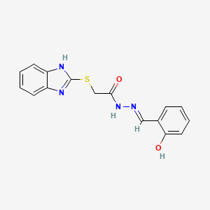 2-(1H-benzimidazol-2-ylsulfanyl)-N'-[(E)-(2-hydroxyphenyl)methylidene]acetohydrazide