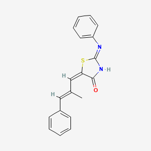 (2E,5E)-5-[(2E)-2-methyl-3-phenylprop-2-en-1-ylidene]-2-(phenylimino)-1,3-thiazolidin-4-one