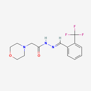 molecular formula C14H16F3N3O2 B11665673 2-(Morpholin-4-YL)-N'-[(E)-[2-(trifluoromethyl)phenyl]methylidene]acetohydrazide 