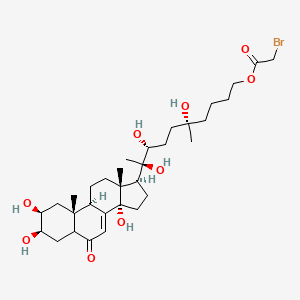 2,3,14,20,22,25-Hexahydroxy-26-(3-bromoacetoxypropyl)cholest-7-en-6-one