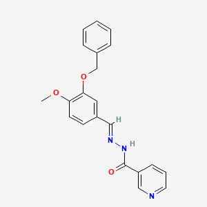 N'-{(E)-[3-(benzyloxy)-4-methoxyphenyl]methylidene}nicotinohydrazide