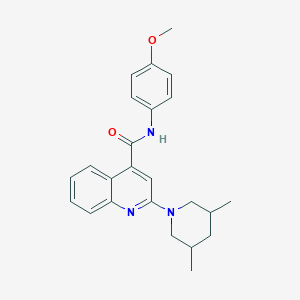 molecular formula C24H27N3O2 B11665719 2-(3,5-dimethylpiperidin-1-yl)-N-(4-methoxyphenyl)quinoline-4-carboxamide 