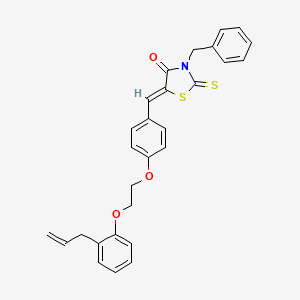 (5Z)-3-benzyl-5-(4-{2-[2-(prop-2-en-1-yl)phenoxy]ethoxy}benzylidene)-2-thioxo-1,3-thiazolidin-4-one