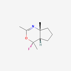 B1166578 (4S,4aS,7aR)-4-Fluoro-2,4,7a-trimethyl-4,4a,5,6,7,7a-hexahydrocyclopenta[d][1,3]oxazine CAS No. 123766-47-2