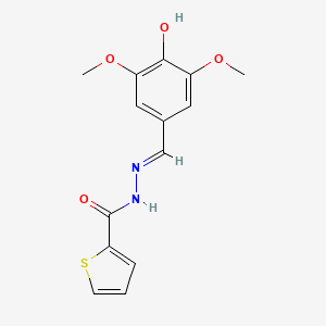 N'-[(E)-(4-hydroxy-3,5-dimethoxyphenyl)methylidene]thiophene-2-carbohydrazide