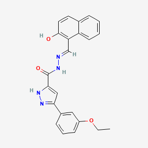 3-(3-ethoxyphenyl)-N'-[(E)-(2-hydroxynaphthalen-1-yl)methylidene]-1H-pyrazole-5-carbohydrazide