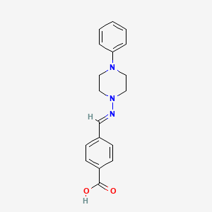 4-[(4-Phenyl-piperazin-1-ylimino)-methyl]-benzoic acid