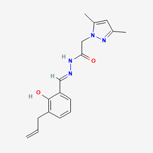 2-(3,5-Dimethyl-1H-pyrazol-1-YL)-N'-[(E)-[2-hydroxy-3-(prop-2-EN-1-YL)phenyl]methylidene]acetohydrazide