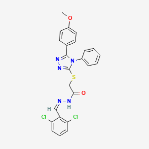 N'-[(Z)-(2,6-Dichlorophenyl)methylidene]-2-{[5-(4-methoxyphenyl)-4-phenyl-4H-1,2,4-triazol-3-YL]sulfanyl}acetohydrazide