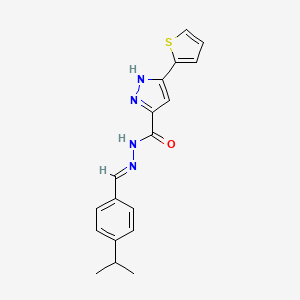 N'-[(E)-[4-(Propan-2-YL)phenyl]methylidene]-3-(thiophen-2-YL)-1H-pyrazole-5-carbohydrazide