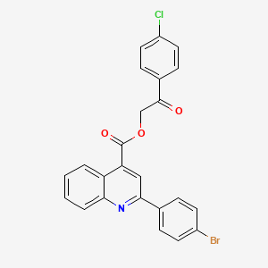 2-(4-Chlorophenyl)-2-oxoethyl 2-(4-bromophenyl)quinoline-4-carboxylate