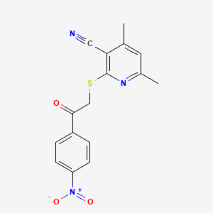 4,6-Dimethyl-2-{[2-(4-nitrophenyl)-2-oxoethyl]sulfanyl}pyridine-3-carbonitrile