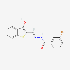 3-bromo-N'-[(E)-(3-hydroxy-1-benzothiophen-2-yl)methylidene]benzohydrazide