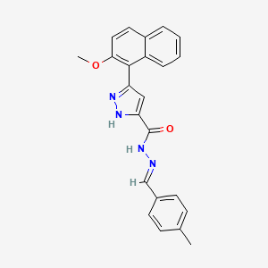 3-(2-methoxy-1-naphthyl)-N'-[(E)-(4-methylphenyl)methylidene]-1H-pyrazole-5-carbohydrazide