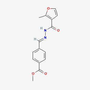 4-((2-Methyl-furan-3-carbonyl)-hydrazonomethyl)-benzoic acid methyl ester