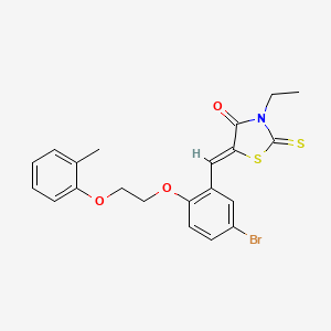 (5Z)-5-{5-bromo-2-[2-(2-methylphenoxy)ethoxy]benzylidene}-3-ethyl-2-thioxo-1,3-thiazolidin-4-one