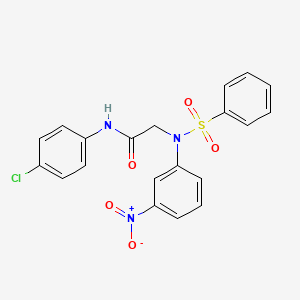 N-(4-Chlorophenyl)-2-[N-(3-nitrophenyl)benzenesulfonamido]acetamide