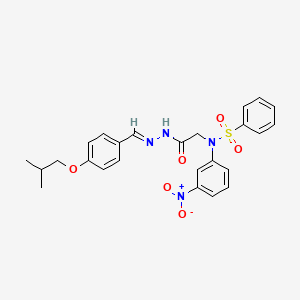 N-({N'-[(E)-[4-(2-Methylpropoxy)phenyl]methylidene]hydrazinecarbonyl}methyl)-N-(3-nitrophenyl)benzenesulfonamide