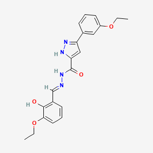 N'-[(E)-(3-ethoxy-2-hydroxyphenyl)methylidene]-3-(3-ethoxyphenyl)-1H-pyrazole-5-carbohydrazide