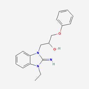 1-(3-ethyl-2-imino-2,3-dihydro-1H-benzimidazol-1-yl)-3-phenoxypropan-2-ol