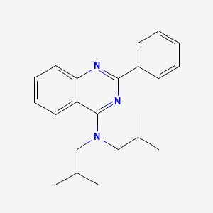 molecular formula C22H27N3 B11666053 N,N-bis(2-methylpropyl)-2-phenylquinazolin-4-amine 