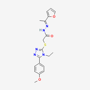 2-{[4-ethyl-5-(4-methoxyphenyl)-4H-1,2,4-triazol-3-yl]thio}-N'-[(E)-1-(2-furyl)ethylidene]acetohydrazide