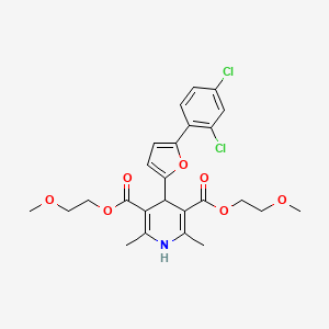 Bis(2-methoxyethyl) 4-[5-(2,4-dichlorophenyl)furan-2-yl]-2,6-dimethyl-1,4-dihydropyridine-3,5-dicarboxylate