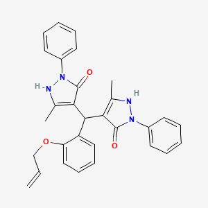 4,4'-{[2-(allyloxy)phenyl]methylene}bis(3-methyl-1-phenyl-1H-pyrazol-5-ol)