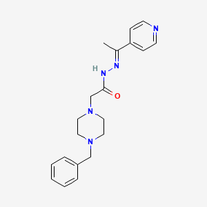 molecular formula C20H25N5O B11666118 2-(4-benzylpiperazin-1-yl)-N'-[(1E)-1-(pyridin-4-yl)ethylidene]acetohydrazide CAS No. 303092-85-5