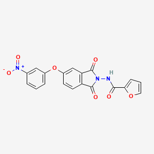 N-[5-(3-nitrophenoxy)-1,3-dioxo-1,3-dihydro-2H-isoindol-2-yl]furan-2-carboxamide