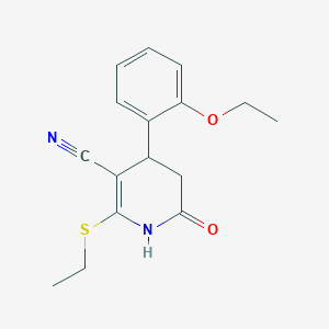 4-(2-Ethoxyphenyl)-2-(ethylsulfanyl)-6-oxo-1,4,5,6-tetrahydropyridine-3-carbonitrile