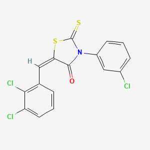 (5E)-3-(3-chlorophenyl)-5-(2,3-dichlorobenzylidene)-2-thioxo-1,3-thiazolidin-4-one