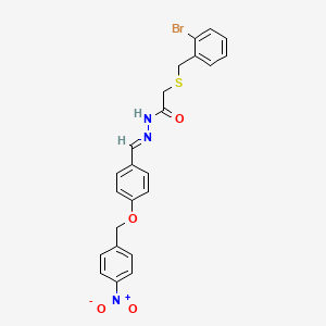 2-[(2-bromobenzyl)sulfanyl]-N'-[(E)-{4-[(4-nitrobenzyl)oxy]phenyl}methylidene]acetohydrazide