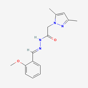 2-(3,5-dimethyl-1H-pyrazol-1-yl)-N'-[(E)-(2-methoxyphenyl)methylidene]acetohydrazide