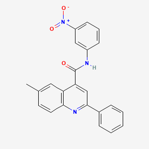 6-methyl-N-(3-nitrophenyl)-2-phenylquinoline-4-carboxamide