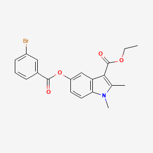 ethyl 5-(3-bromobenzoyloxy)-1,2-dimethyl-1H-indole-3-carboxylate