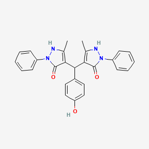 4,4'-[(4-hydroxyphenyl)methylene]bis(3-methyl-1-phenyl-1H-pyrazol-5-ol)