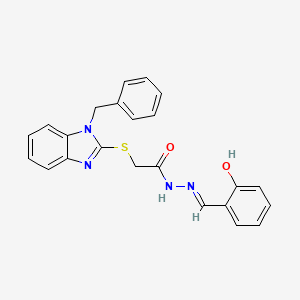 2-[(1-benzyl-1H-benzimidazol-2-yl)sulfanyl]-N'-[(E)-(2-hydroxyphenyl)methylidene]acetohydrazide