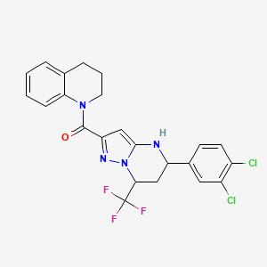 [5-(3,4-dichlorophenyl)-7-(trifluoromethyl)-4,5,6,7-tetrahydropyrazolo[1,5-a]pyrimidin-2-yl](3,4-dihydroquinolin-1(2H)-yl)methanone