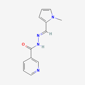 molecular formula C12H12N4O B11666401 N'-[(E)-(1-methyl-1H-pyrrol-2-yl)methylidene]pyridine-3-carbohydrazide 