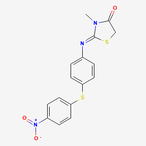 (2E)-3-methyl-2-({4-[(4-nitrophenyl)sulfanyl]phenyl}imino)-1,3-thiazolidin-4-one