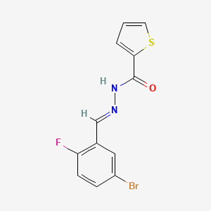 molecular formula C12H8BrFN2OS B11666469 N'-[(E)-(5-bromo-2-fluorophenyl)methylidene]thiophene-2-carbohydrazide 