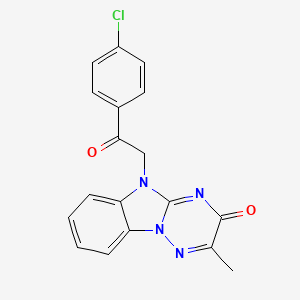 5-[2-(4-chlorophenyl)-2-oxoethyl]-2-methyl[1,2,4]triazino[2,3-a]benzimidazol-3(5H)-one