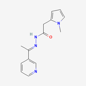 molecular formula C14H16N4O B11666492 2-(1-methyl-1H-pyrrol-2-yl)-N'-[(1E)-1-(pyridin-3-yl)ethylidene]acetohydrazide 