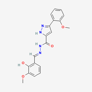 5-(2-Meo-PH)-2H-pyrazole-3-carboxylic acid (2-HO-3-meo-benzylidene)-hydrazide