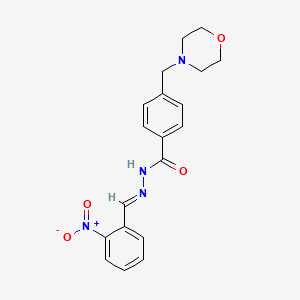 molecular formula C19H20N4O4 B11666509 4-(morpholin-4-ylmethyl)-N'-[(E)-(2-nitrophenyl)methylidene]benzohydrazide 