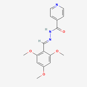 molecular formula C16H17N3O4 B11666517 N'-[(E)-(2,4,6-trimethoxyphenyl)methylidene]pyridine-4-carbohydrazide 