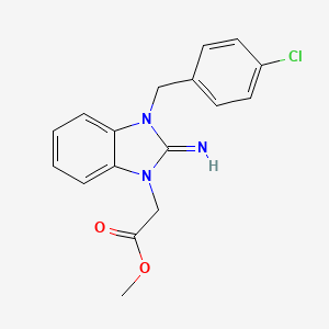 methyl [3-(4-chlorobenzyl)-2-imino-2,3-dihydro-1H-benzimidazol-1-yl]acetate