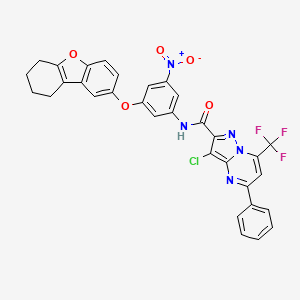 3-chloro-N-[3-nitro-5-(6,7,8,9-tetrahydrodibenzo[b,d]furan-2-yloxy)phenyl]-5-phenyl-7-(trifluoromethyl)pyrazolo[1,5-a]pyrimidine-2-carboxamide